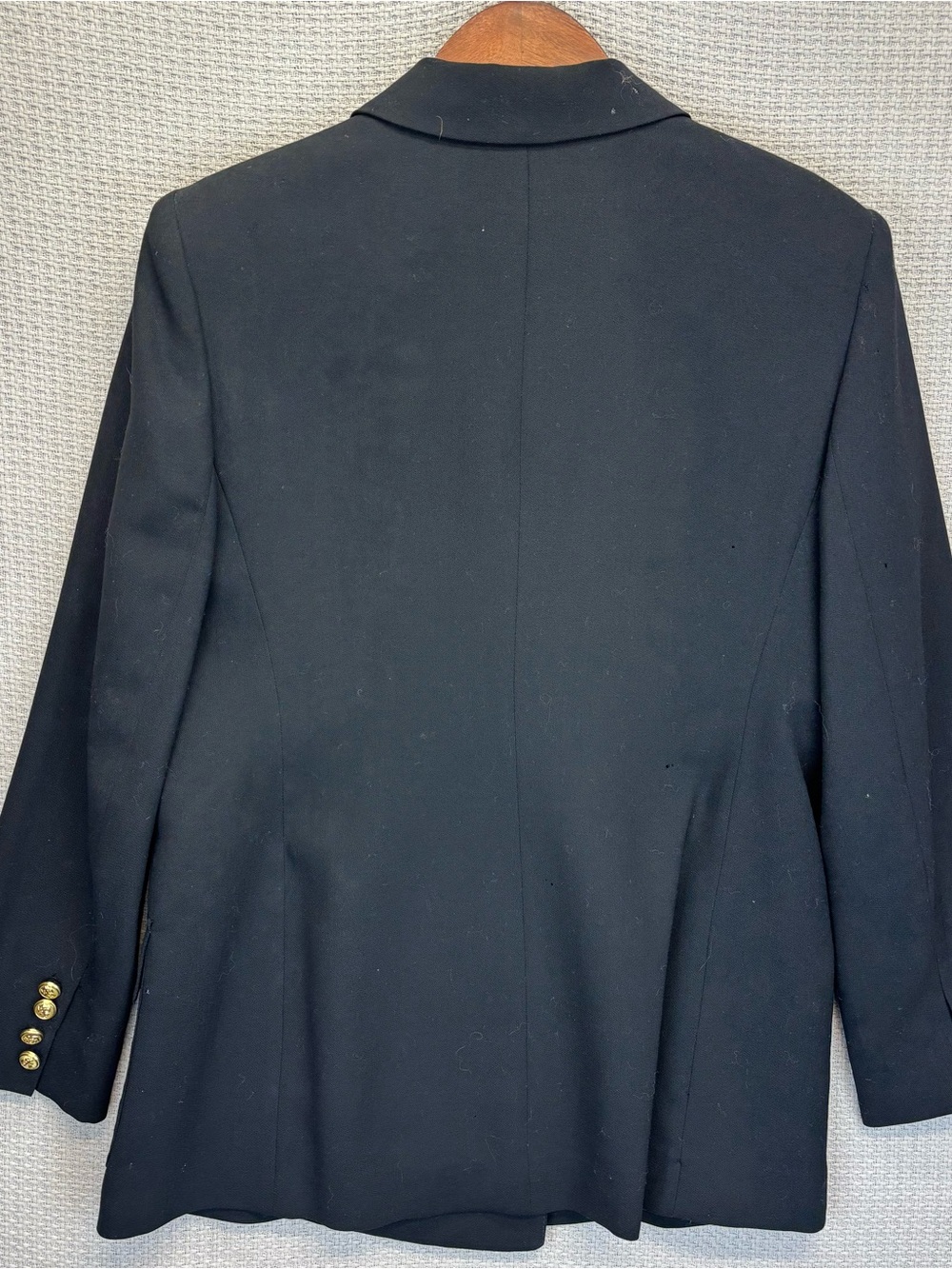 Vtg Ralph Lauren Women 10 P Double Breasted Blazer Bullion Crest Gold Buttons - Picture 6 of 9